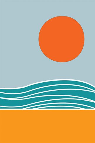 Beach Minimal Abstract Poster - Artdesign