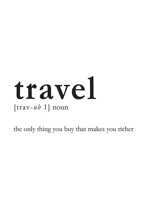 Travel Meaning Poster Artdesign