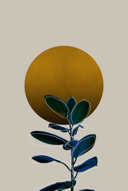 Blue plant under the sun poster