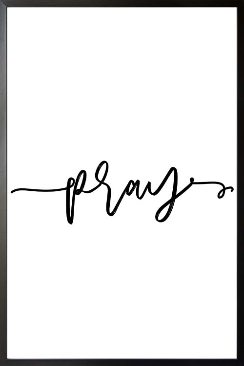 Pray typography poster