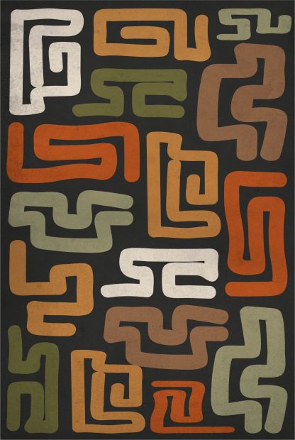 Maze patern shapes Poster