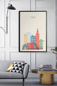 Taipei skyline Poster - Artdesign