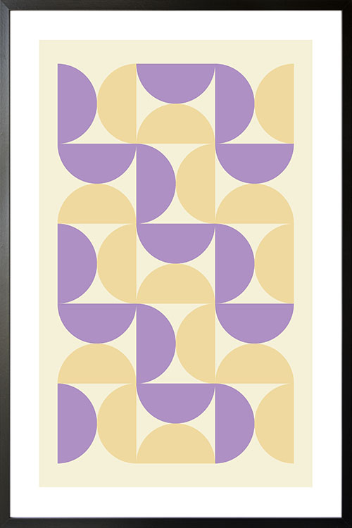 Violet tone half circle poster