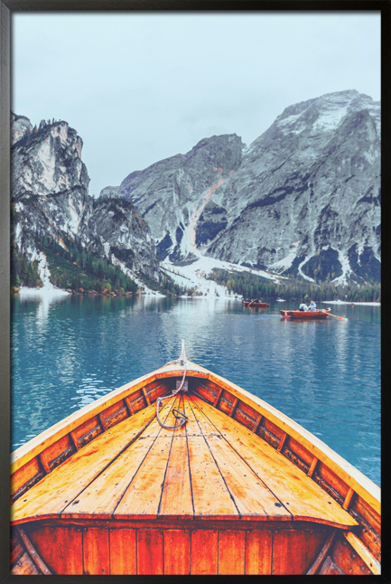 Boat on valley poster