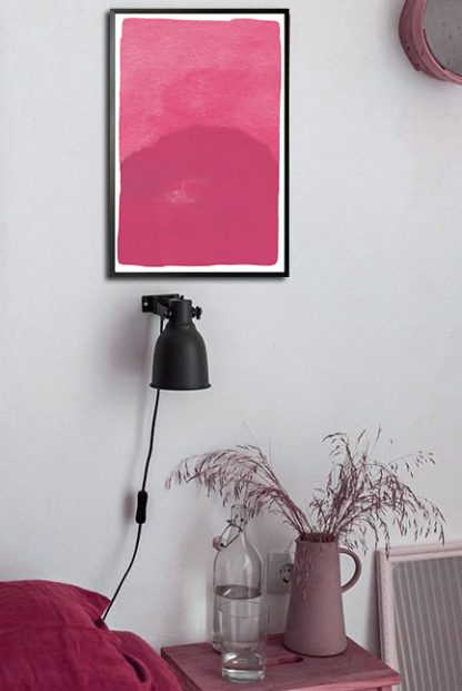 Pink Sun poster in interior