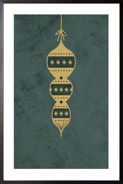 Scandinavian gold ornament poster