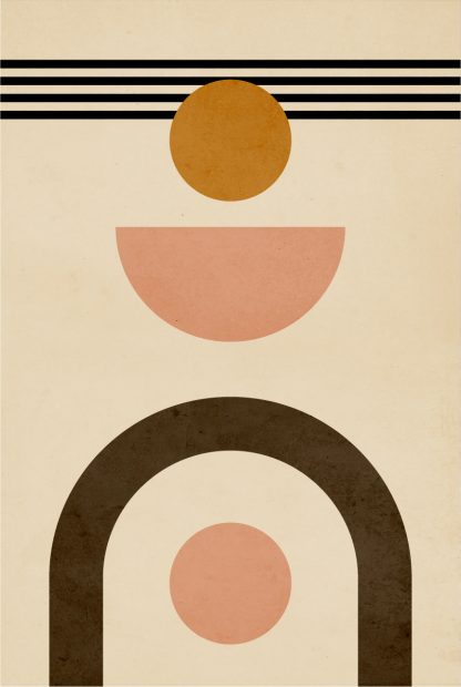 Circles, arc and four lines no. 5 poster