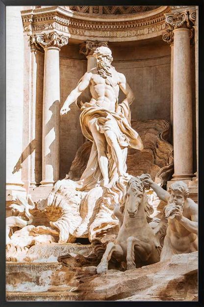 Framed Trevi fountain Sculpture poster