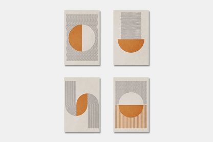 Graphical Lines and Circles Set Poster Bundle