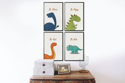 Dino Set Poster Bundle in Interior