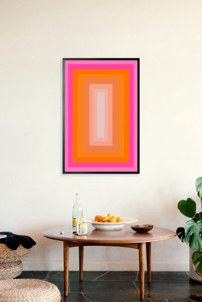 Multi-colored rectangles no2 poster in interior