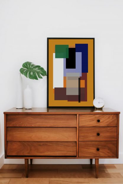 Pasted rectangles no1 poster in interior