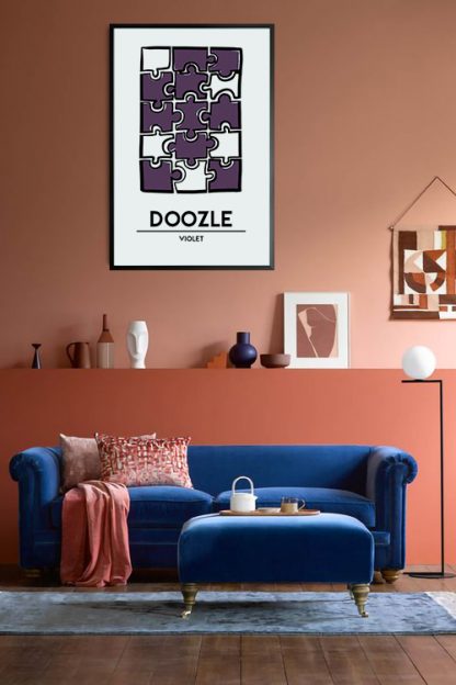 Violet Doozle Poster in interior