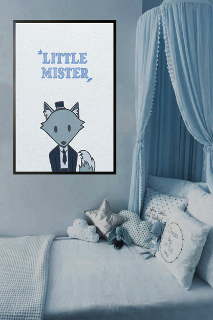 Little Wolf Mister Poster in interior