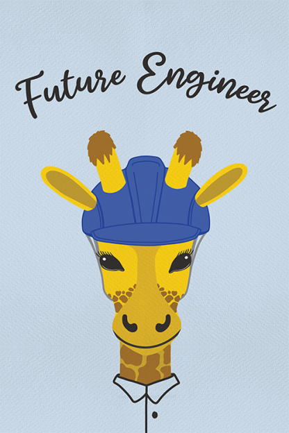 Giraffe Engineer Poster