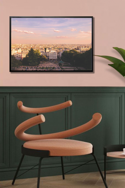 Sunset and Overview poster in interior