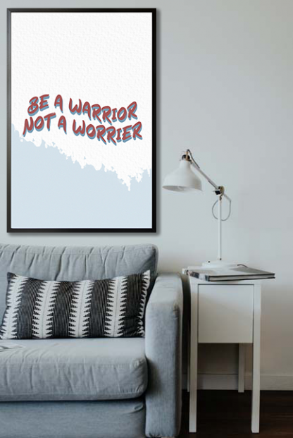 Warrior poster in interior