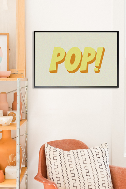 Comical POP poster in interior