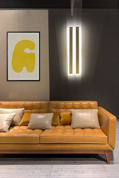 Abstract regular shape yellow in interior