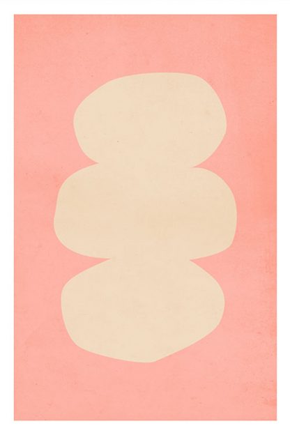 Abstract regular shape Beige Poster