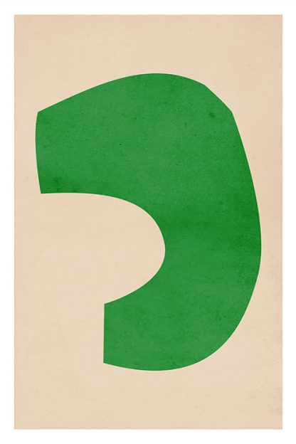 Abstract regular shape Green Poster