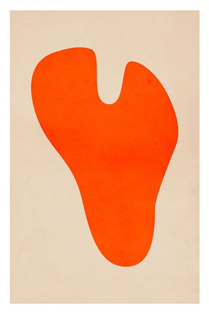 Abstract regular shape Orange Poster