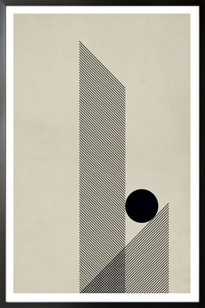 Contemporary Graphic No.2 Poster in black frame