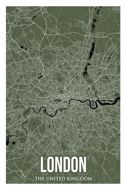 London Colored City Map Poster