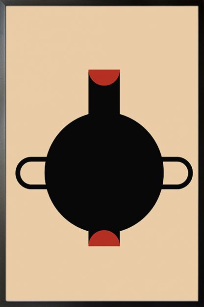 Vase tube no. 3 Poster in Black Frame