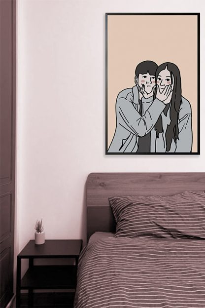 Me and You Drawing Poster in interior