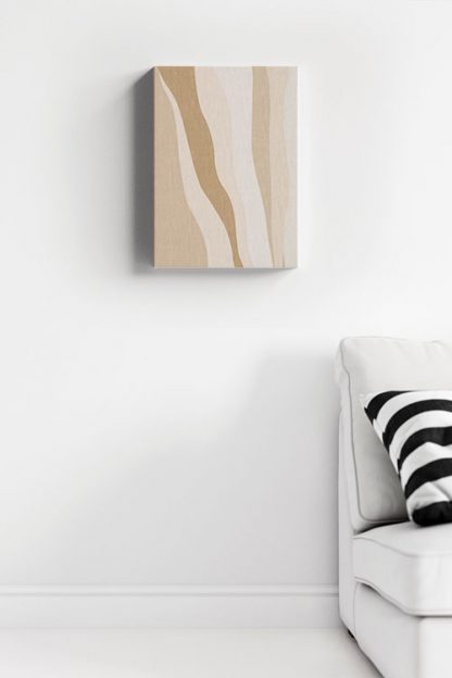 Wavy Shape Abstract Canvas in Interior