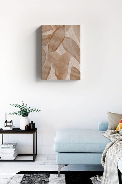 Abstract Beige Petals canvas in Interior