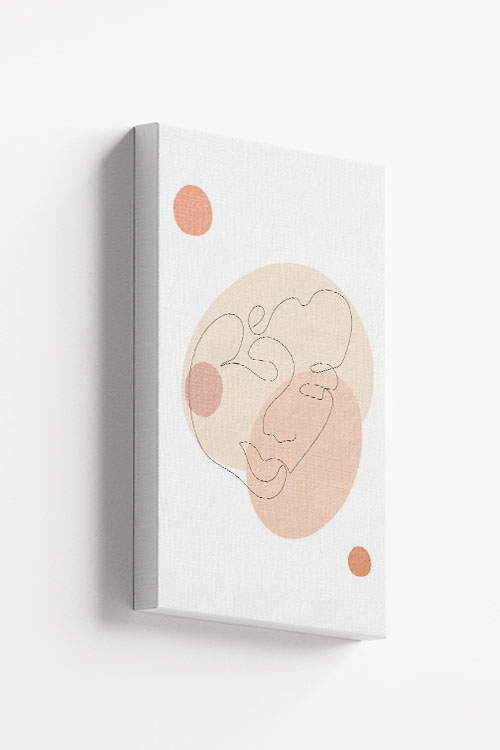 Minimal Abstract shape and Face canvas