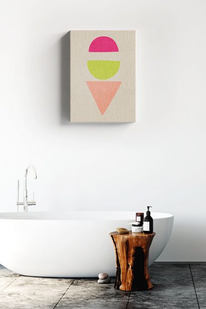 Ice cream shape canvas in interior