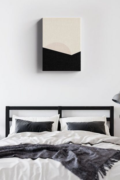 Abstract Minimal tone and shape no. 1 canvas in interior