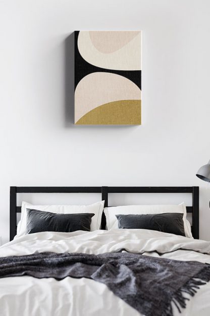 Abstract Minimal tone and shape no. 2 canvas in interior