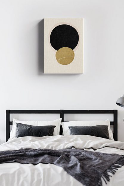 Abstract Minimal tone and shape no. 3 canvas in interior