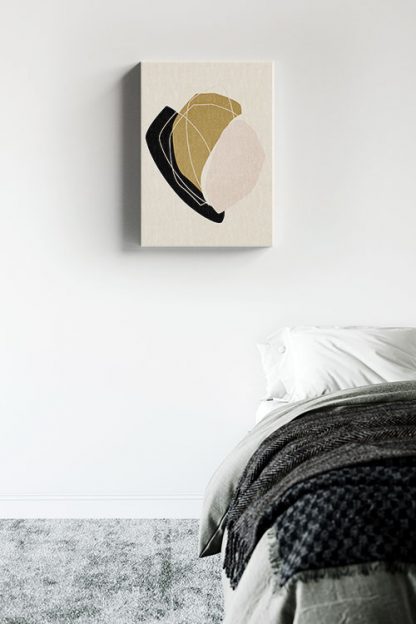 Abstract Minimal tone and shape no. 5 canvas in interior