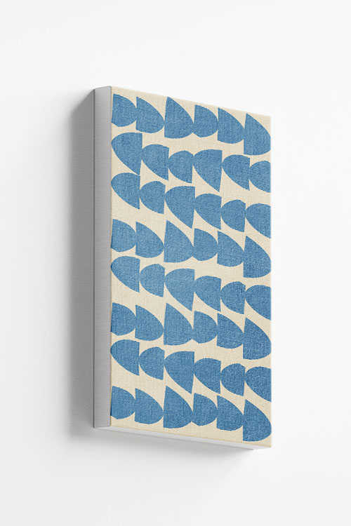 Blue rounded arrow shape canvas