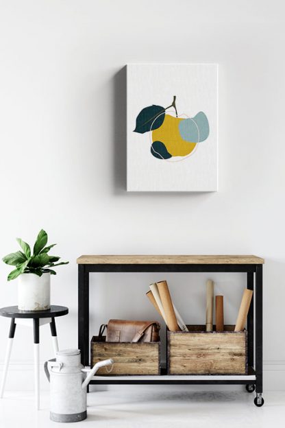 Abstract Apple canvas in interior