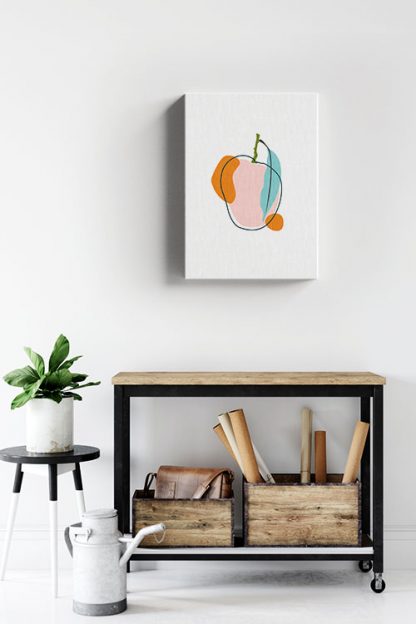 Abstract Mango canvas in interior