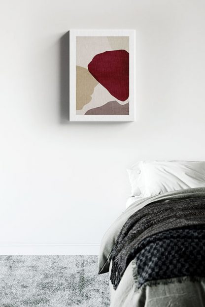 Textured Maroon no. 1 canvas in interior