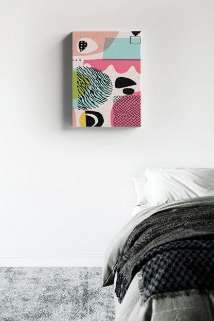 Abstract shapes freehand lines Canvas in interior