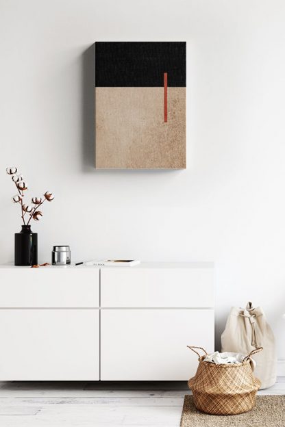 Beige and Orange no.3 Canvas in interior