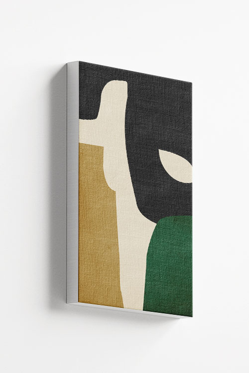 Abstract Green and Gold no.2 Canvas