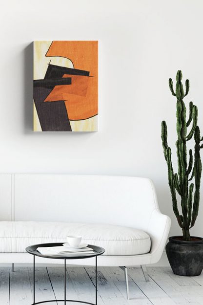 Abstract Face Canvas in interior