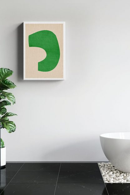 Abstract regular shape Green Canvas in interior