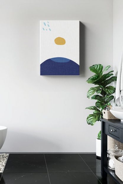 Abstract shapes and colours no.1 Canvas in interior