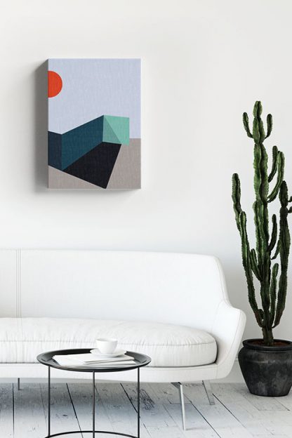 Abstract shapes and colours no.5 Canvas in interior