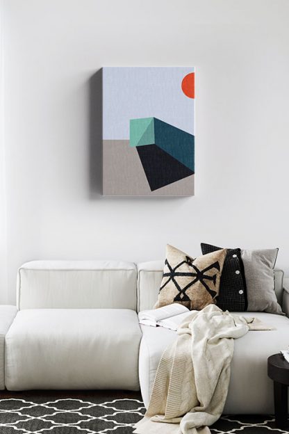 Abstract shapes and colours no.6 Canvas in interior